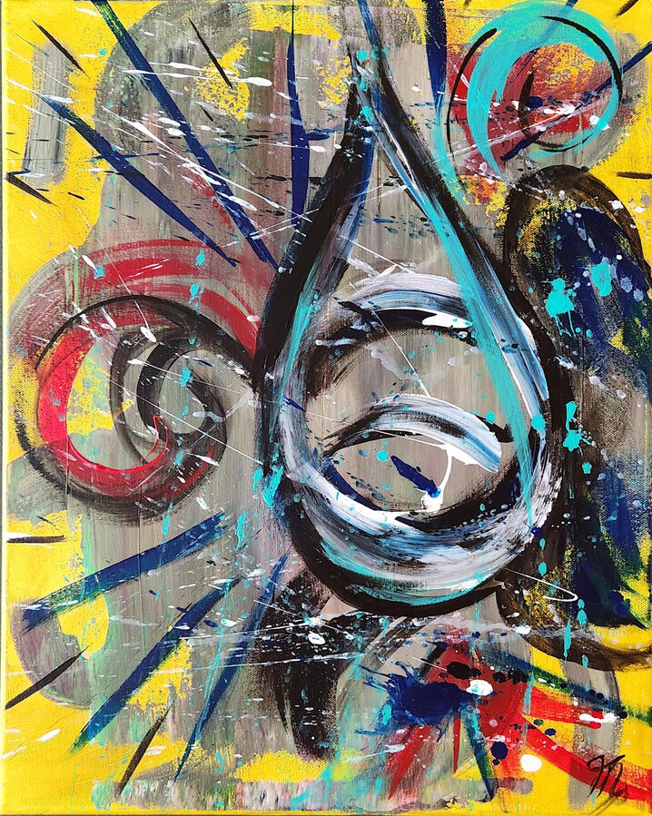 abstract, abstraot, acrilyc, couleur, color, painting, art, woman,